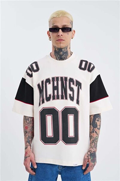 Machinist Ανδρικό μπλουζάκι Oversize Ecru - Mchnst 00