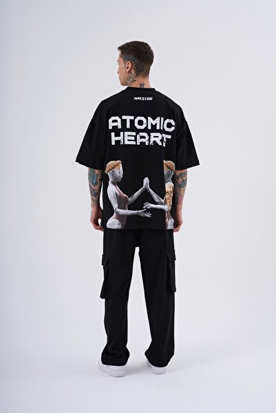 Machinist Ανδρικό μπλουζάκι με στάμπα Atomic Heart Oversize μαύρο