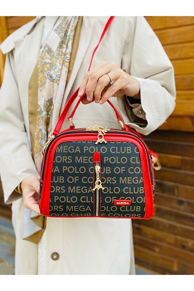 MEGA Polo Club of Colors Women's Handbag with 6 Compartments Hand and Adjustable Shoulder Strap