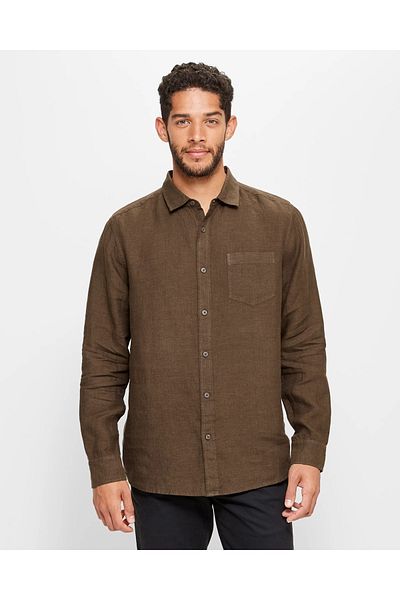 Guess Ls Island Linen Shirt Men's Shirt