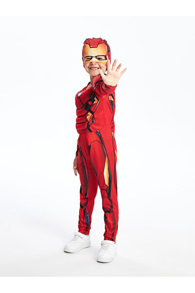 LC Waikiki Iron Man Baskılı Maskeli Erkek Bebek Kostüm