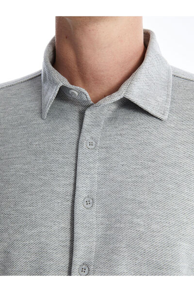 LC Waikiki Μακρυμάνικο ανδρικό πουκάμισο με λεπτή εφαρμογή