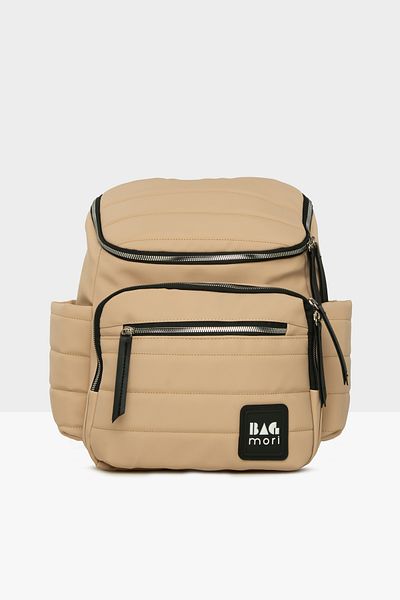 Bagmori Mink Covered Garnished Satin Mother Baby Care Backpack m 000008178
