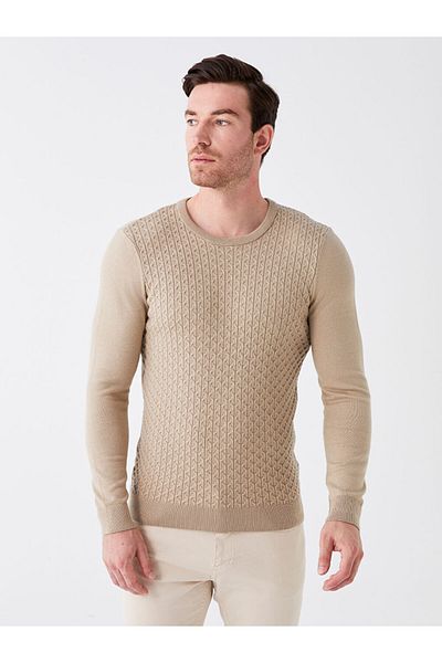 LC Waikiki Men's Knitwear Sweater - Long Sleeve, Crew Neck
