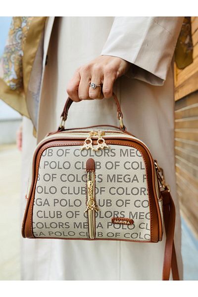 MEGA Polo Club of Colors Women's Handbag with 6 Compartments Hand and Adjustable Shoulder Strap