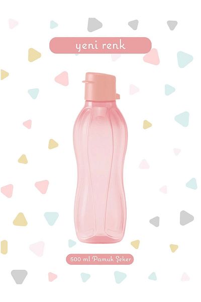Tupperware Eco Bottle 500ml Cotton Sugar Drinker Flask Eco Friendly Water Bottle