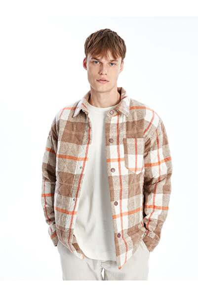 LC Waikiki Yellow Standard Fit Shirt Collar Men's Coat