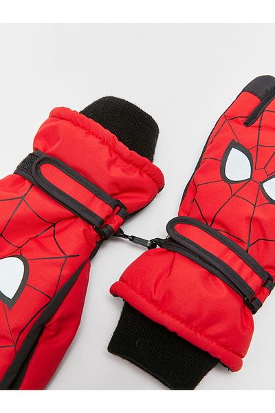 LC Waikiki Spiderman Licensed Boy's Snow Glove from AYMIRA CLOTHING Made of Tafetta fabric