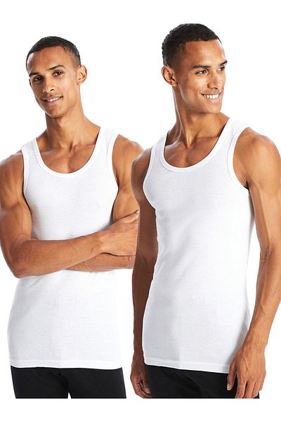 LC Waikiki Lw - U Collar Combed Cotton Men's Undershirt 2-Piece