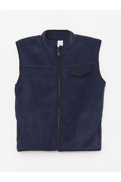 LC Waikiki Lcwk Stehkragen-Fleece-Weste für Babys mit Reißverschluss