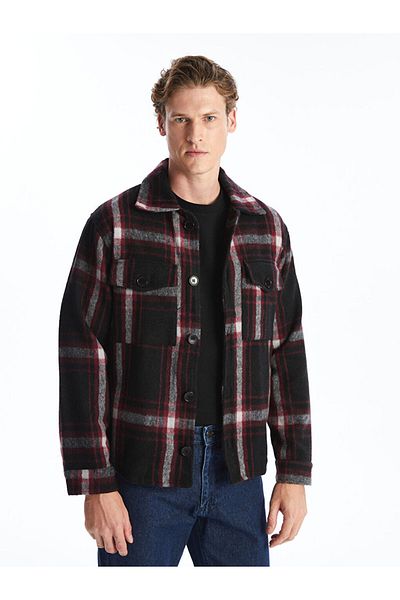LC Waikiki Regular Fit Long Sleeve Plaid Men's Shirt Jacket