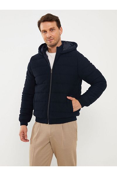 LC Waikiki Pánský úpletový kabát LCW Vision Slim Fit s kapucí