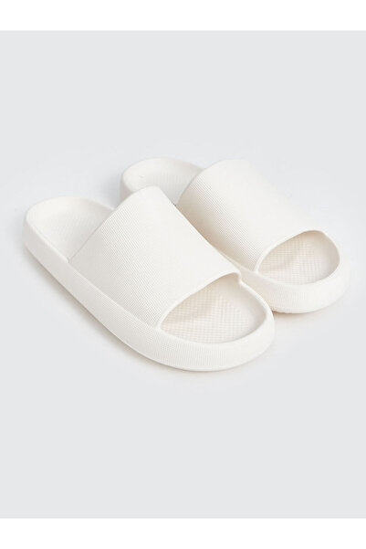 LC Waikiki White Flat Single Strap Men's Slippers