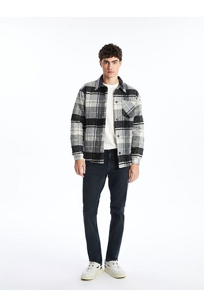 LC Waikiki Regular Fit Long Sleeve Plaid Men's Shirt Jacket