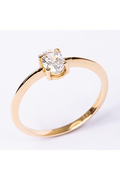 FasekGold Gümüş Yüzük - 0.90 Karat Zirkon Tektaş Evlilik Teklifi 925 Ayar Gümüş Tarz Yüzük