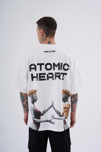 Machinist Ανδρικό μπλουζάκι εκρού με στάμπα Atomic Heart