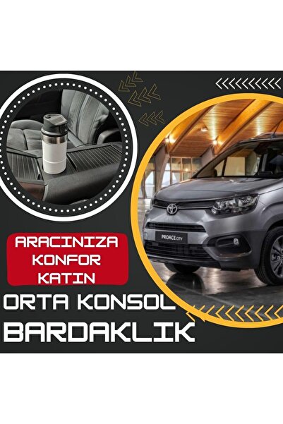 Toprakshop Toyota Proace City Compatible Center Console Cup Holder Compatible...