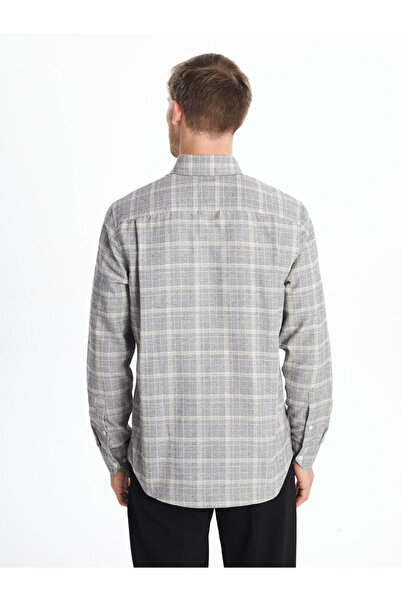 LC Waikiki LCW Regular Fit Довгорукавна сорочка в клітинку з габардину для чоловіків