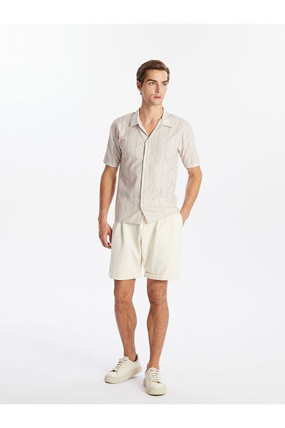 LC Waikiki LCW Regular Fit Short Sleeve Striped Men's Shirt