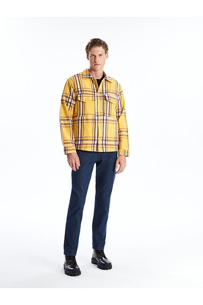 LC Waikiki Regular Fit Long Sleeve Plaid Men's Shirt Jacket