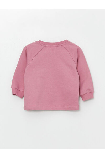 LC Waikiki Lcw Baby - Dusty Rose Plush Baby Girl Cardigan and Trousers Set of 2