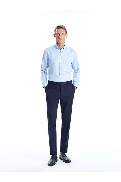LC Waikiki Men's Textured Shirt - Regular Fit, Long Sleeve, Dobby