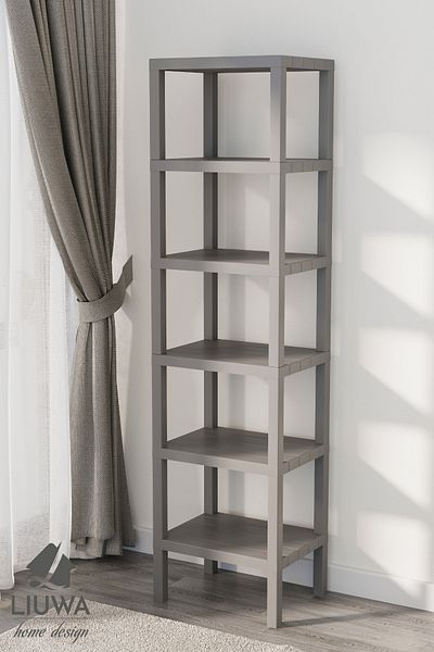 LIUWA Ράφι 6 επιπέδων Organizer Μονάδα ραφιών Γκρι, Βιβλιοθήκη, Μπάνιο, Ράφι κουζίνας. Σχάρα παπουτσιών, Διοργανωτής