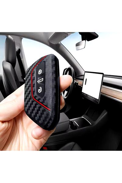emii auto spare parts Volkswagen Seat Skoda Cupra Key Case Black Silicone Luxury Model