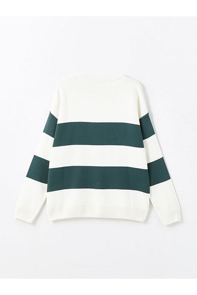 LC Waikiki Crew Neck Long Sleeve Color Blocked Men's Knitwear Sweater