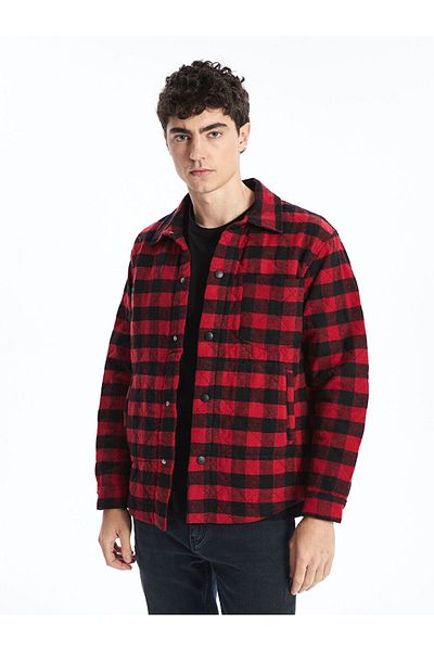 LC Waikiki Regular Fit Long Sleeve Plaid Men's Shirt Jacket