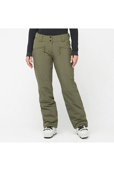 Salomon Edge W Women's Ski Pants Khaki Women's Ski Pants Lc2150600