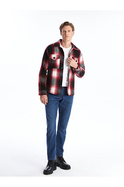 LC Waikiki Regular Fit Long Sleeve Plaid Men's Shirt Jacket