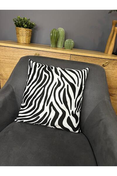 Generic Brand Single Zebra Pattern Throw Pillow Cover