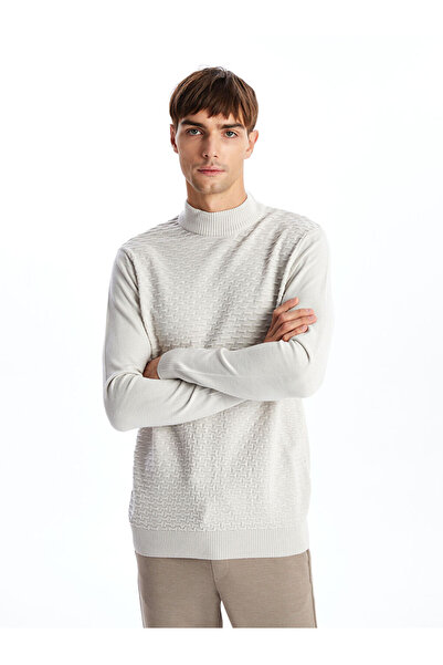 LC Waikiki Ανδρικό πλεκτό πουλόβερ με μακρυμάνικο μισό ζιβάγκο - W40731Z8