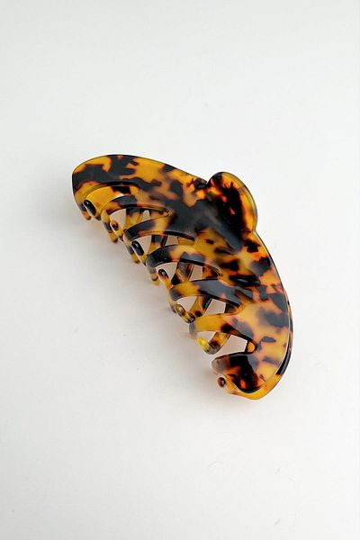 Modex Leopard Print Long Geometric Clamp Buckle (10cm)