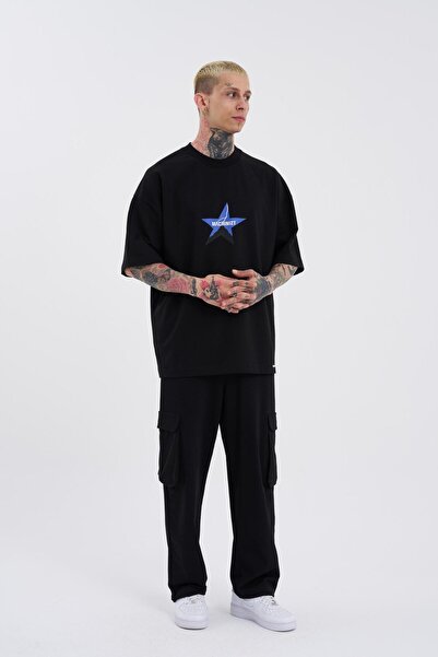 Machinist Dragon Machinist Printed Men's Oversize Black T-Shirt