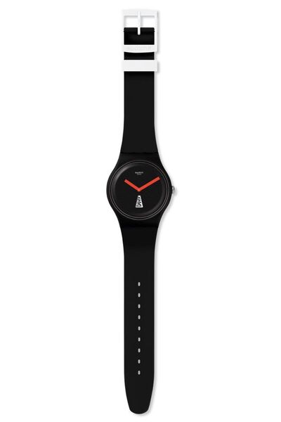 Swatch ساعة كوارتز تناظرية للجنسين للبالغين مع سوار سيليكون SUOB727