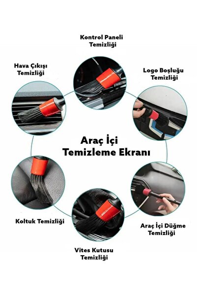 GARDENAUTO Car Cleaning Brush Set 5 Pieces Auto Detailed Cleaner Seat Upholst...