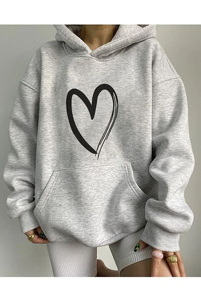 New Shine Λευκό Unisex Basic φούτερ με κουκούλα