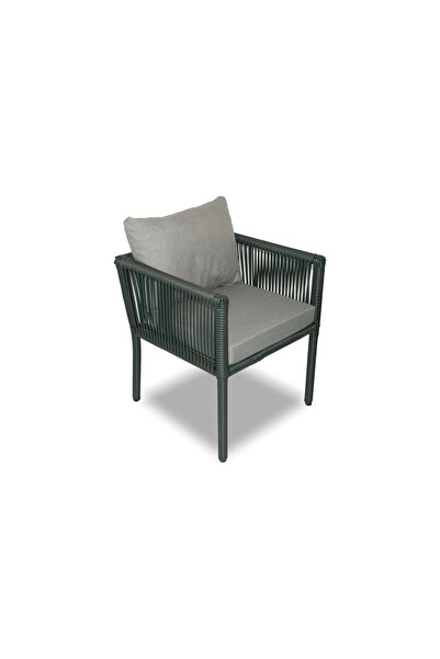 VAVRATTAN Vera Rattan Bahçe Balkon 4 Kişilik Yemek Takımı-taş Gri