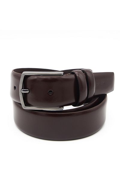 Pierre Cardin Καφέ λουστρίνι ανδρική ζώνη PC100R8K
