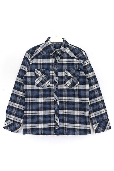 DobaKids Plaid Flap Pocket Detailed Boy's Lumberjack Shirt