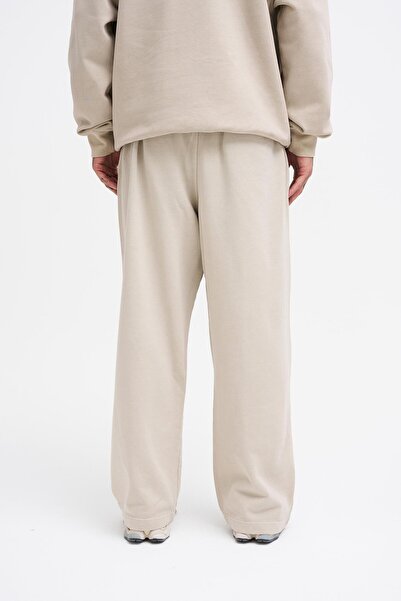 Machinist Men's Washed Basic Baggy Beige Sweatpants