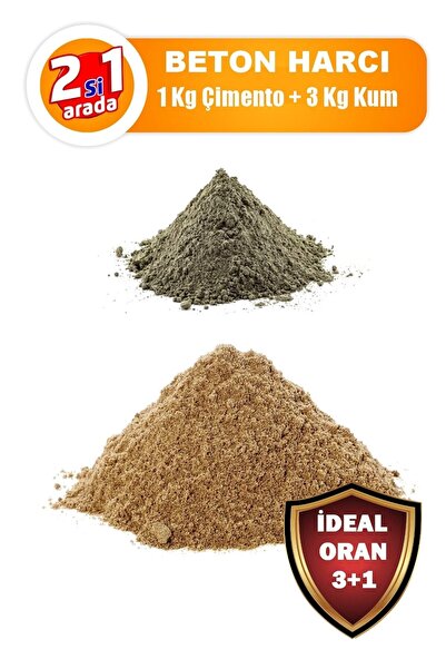 Genel Markalar 3 kg Kum + 1 kg Çimento / İnşaat Tadilat Tamir Harcı Ve Beton ...