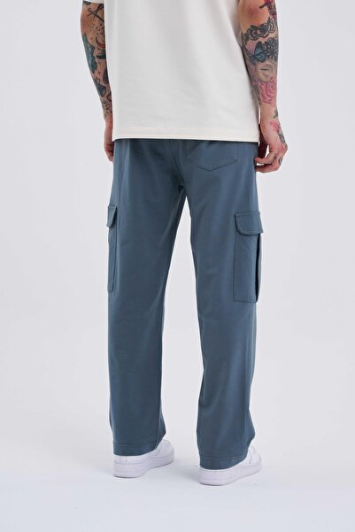 Machinist Ανδρικό φαρδύ καπνιστό παντελόνι Cargo Pocket Relaxed