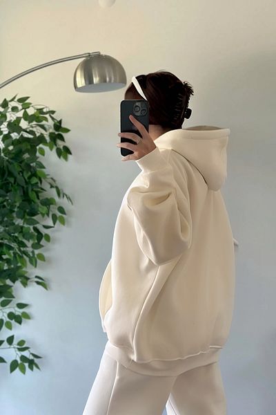ruNadeS Oversize Γυναικείο Φούτερ - Basic Hoodie με κουκούλα και τσέπη καγκουρό