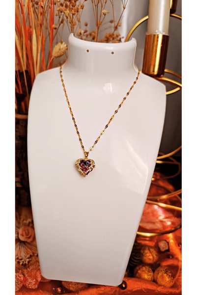 shop 1St Class Steel No Darkening Ocean Heart Purple Blue Necklace