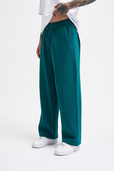 Machinist Men's Baggy Oversize Petrol Green Sweatpants