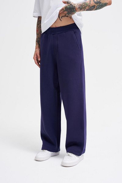 Machinist Ανδρικό φαρδύ oversize μπλε ναυτικό παντελόνι