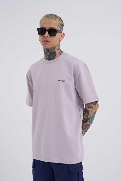 Machinist Ανδρικό μπλουζάκι από βαμβακερό λιλά βασικό στυλ